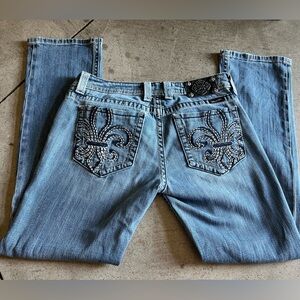 Miss Me Distressed Blue Jeans